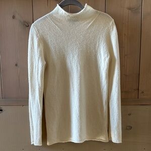 J. Crew Ivory Wool Cashmere Mock Turtleneck Women's X-Small